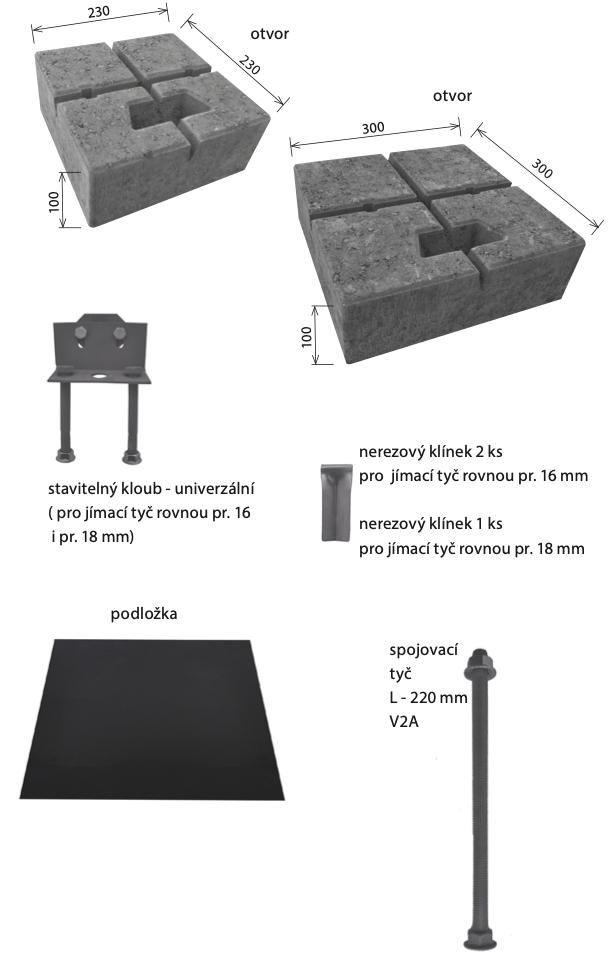 Betonový podstavec (pro JP/otvor) - Obrázek 2